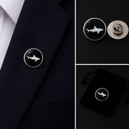 Shark Lapel Pin Badge