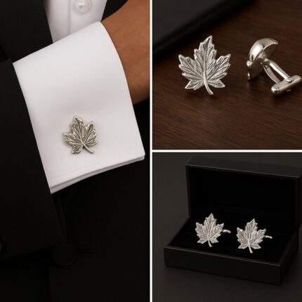 Silver Leaf Cufflinks