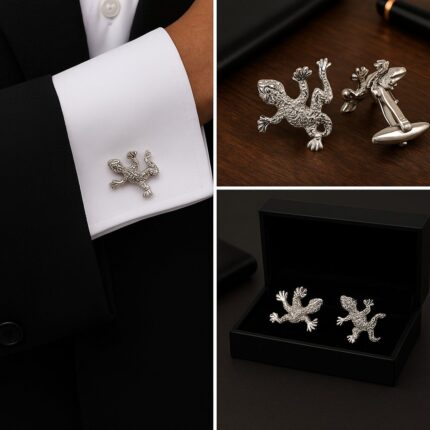 Silver Lizard Cufflinks