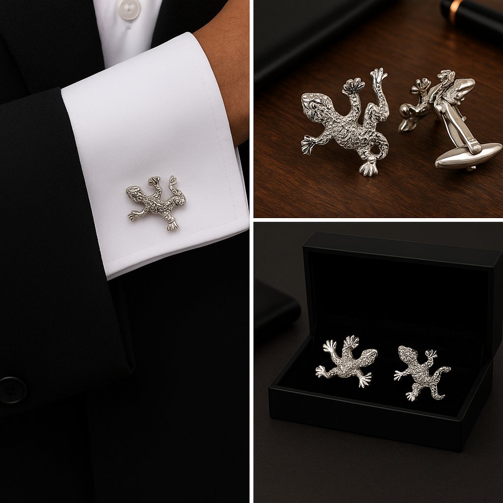 Silver Lizard Cufflinks Silver Lizard Cufflinks