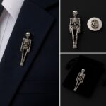 Skeleton Lapel Pin Badge