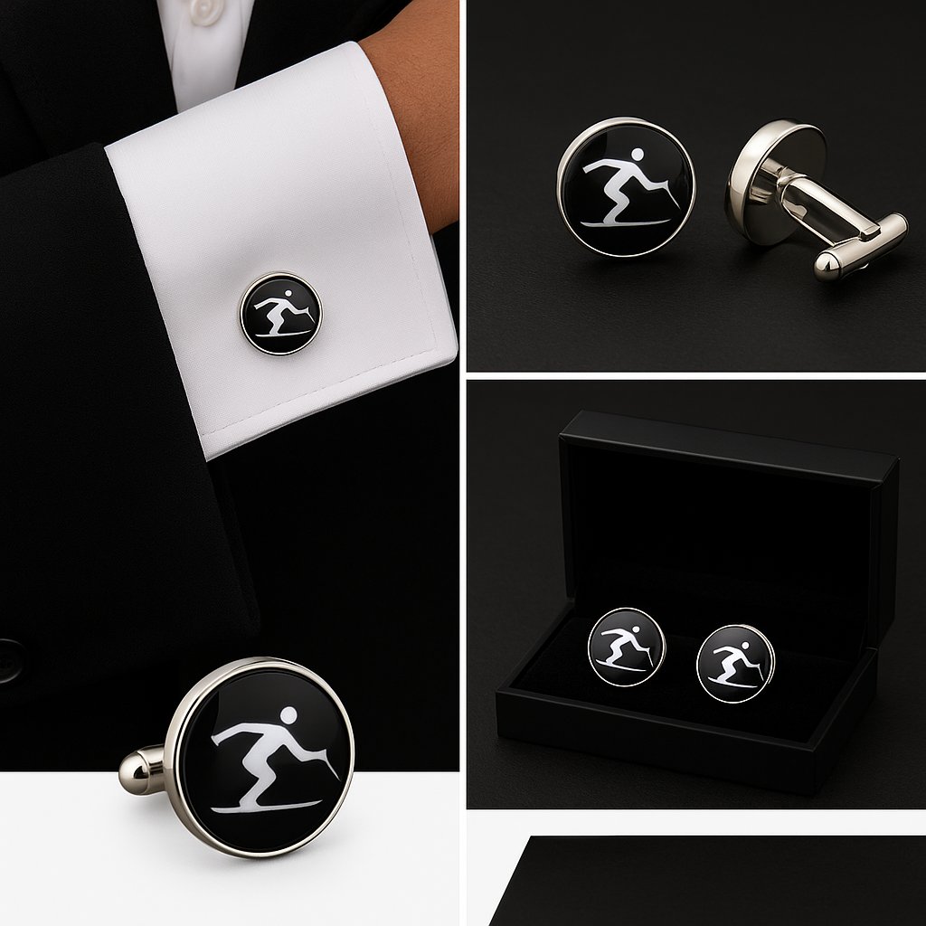 Skiiing Cufflinks Skiiing Cufflinks