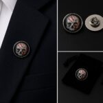Skull Blood Lapel Pin Badge