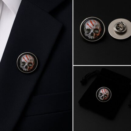 Skull Blood Lapel Pin Badge