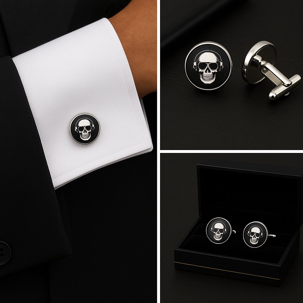Skull Dj Cufflinks Skull Dj Cufflinks