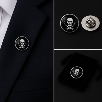 Skull Rock Lapel Pin Badge