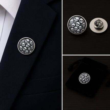 Skulls Lapel Pin Badge