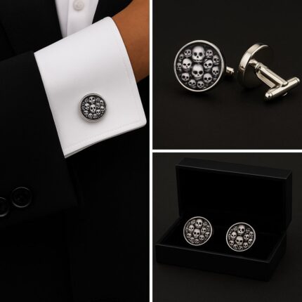 Skulls Pattern Cufflinks