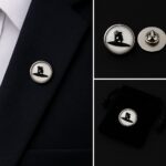 Surfer Silhouette Lapel Pin Badge