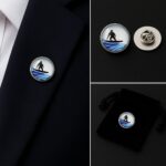 Surfer Waves Lapel Pin Badge