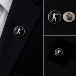 Tennis Player Lapel Pin Badge