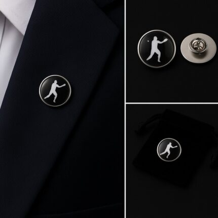 Tennis Player Lapel Pin Badge