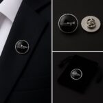 Trumpet Black Lapel Pin Badge