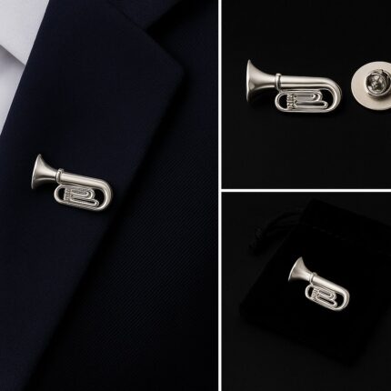 Trumpet Lapel Pin Badge