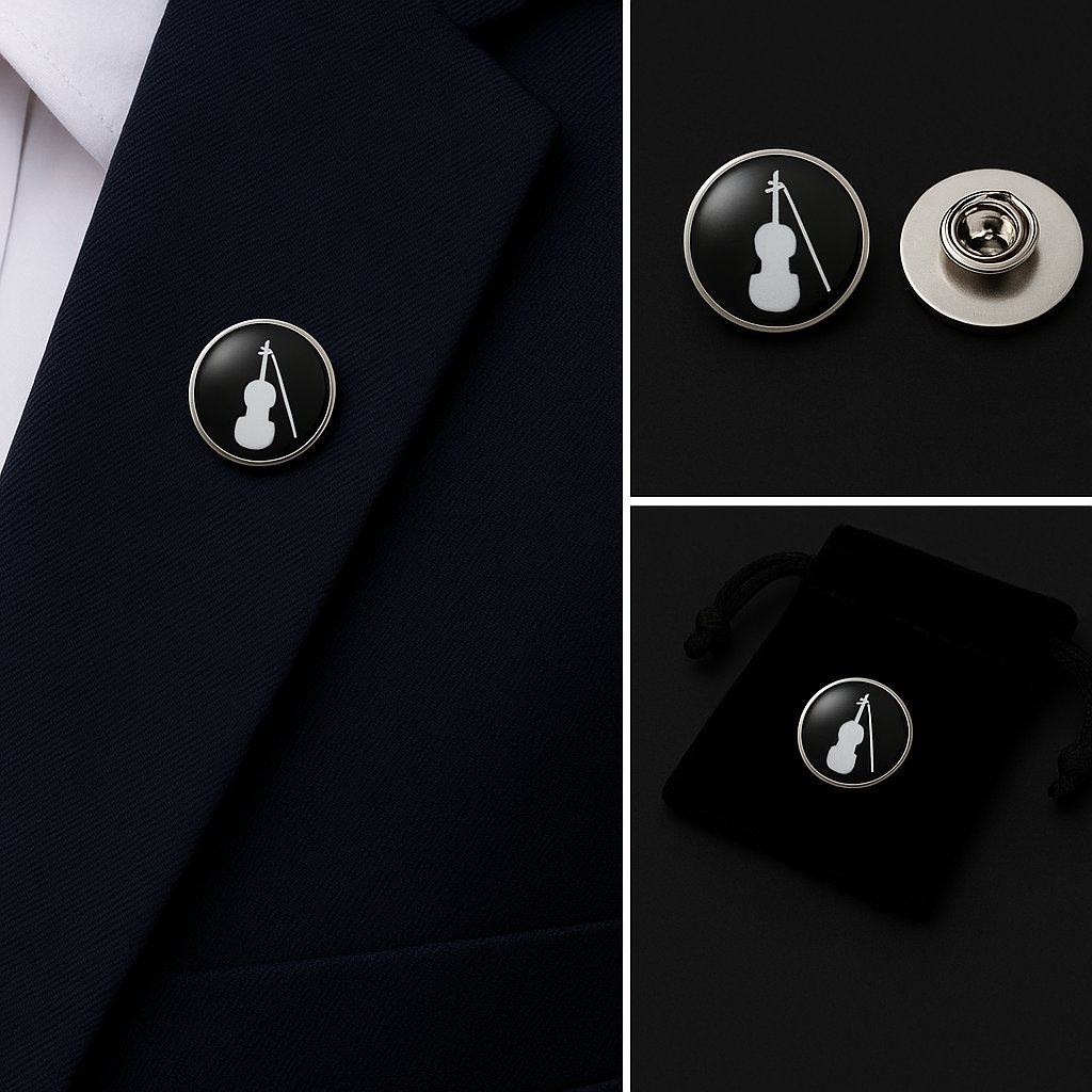 Violin Lapel Pin Badge Violin Lapel Pin Badge