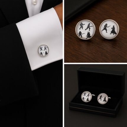 War Silhouette Cufflinks