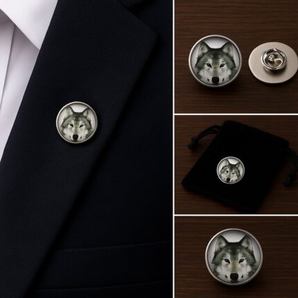 Wolf Lapel Pin Badge