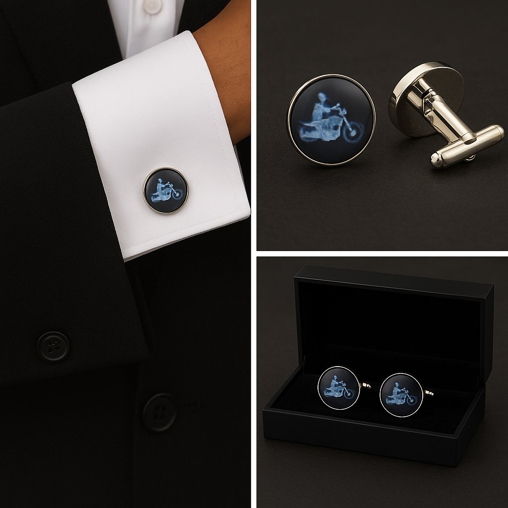 Xray Motorbike Rider Cufflinks Xray Motorbike Rider Cufflinks