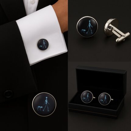 Xray Skeleton Dog Walk A Cufflinks