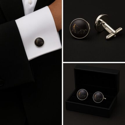 Xray Skeleton Dog Walk B Cufflinks
