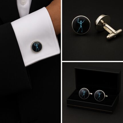 Xray Skeleton Tennis Cufflinks