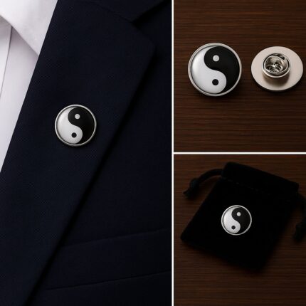 Ying Yang Lapel Pin Badge